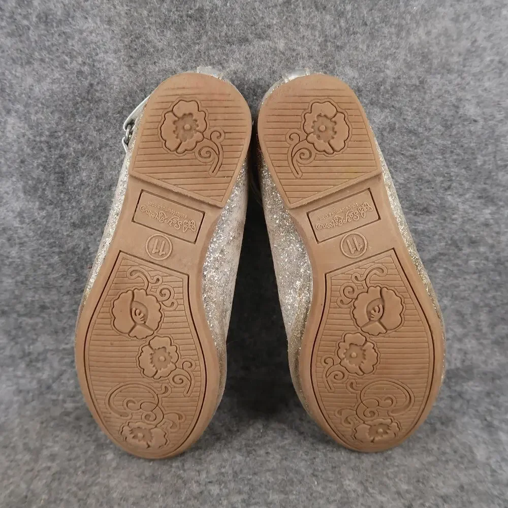 Self Esteem Shoes Girls 11 Ballet Flats Ankle Buckle Strap Unicorn Flats Casual